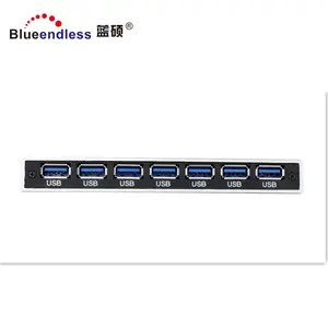 אלומיניום נייד 7 יציאת usb 3.0 por USB Hub עם איש usb רכזת