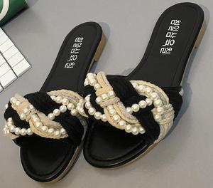 Scarpe basse <span class=keywords><strong>donna</strong></span> estate <span class=keywords><strong>donna</strong></span> elegante elegante <span class=keywords><strong>sandali</strong></span> di perle - Product Image 5