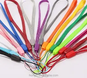 Nylon wrist hand cell phone mobile chain straps keychain Charm Cords DIY Hang Rope Lanyard neck