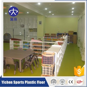 Yichen pvc impermeable parquet laminado/suelo deportivo/gimnasio/escaleras/kinder piso en stock - Product Image 1