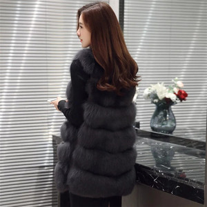 Chaleco de piel de zorro falso para mujer, chalecos de piel sintética teñidos, invierno, último diseño, 2022 - Product Image 5