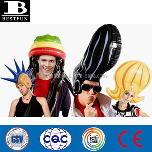 Peluca Inflable de PVC Ecológica, Peluca de Cabeza Grande, Sombrero de Peluca Inflable Gigante, Pelucas de Pelo Inflable, Accesorios para Fiestas, Juguetes - Product Image 3