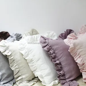 100% pure natural linen stone washed simple style bed linen duvet cover pillow