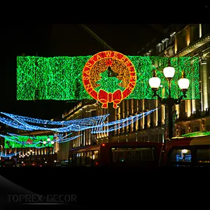 Toprex decor lighting cross street lights luces led decoracion Christmas outdoor lighted motifs