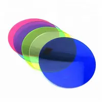 Disques ronds colorés en feuille acrylique, 20 pièces, diamètre