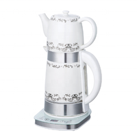 Théière turque en porcelaine électrique avec appareils ménagers théière Samovar en verre électrique