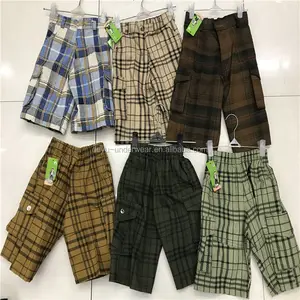 1.35USD Top Algodão Calça Casual Baratos Crianças 3-8Years carga calças, calças cargo, calças cargo tecido (gdzw606)