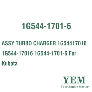 ASSY TURBO CHARGEUR 1G54417016 1G544-17016 1G544-1701-6 Pour Kubota