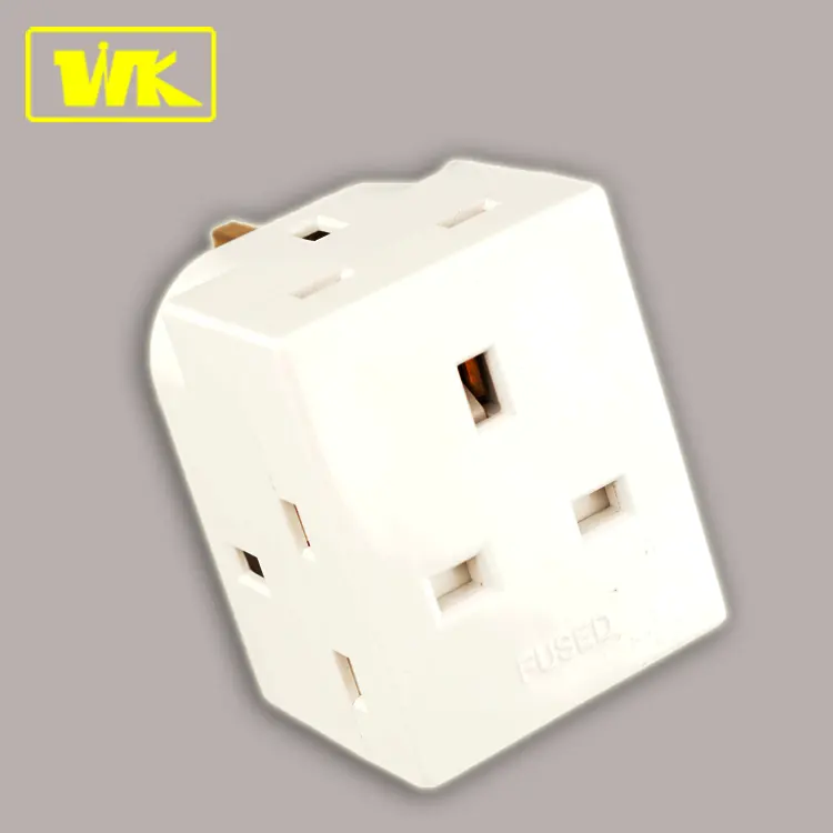 Wk-Multi Purpose 3 Manier 13 Amp Mains Gesmolten Muur Adapter Plug Voor Laptop, Computer