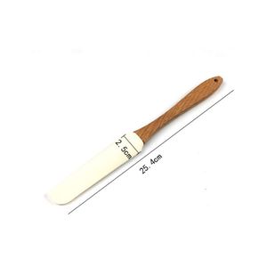 Espátula de Silicona de Grado Alimenticio Lixsun de 10 Pulgadas con Mango Largo de Bambú y Madera, Se Puede Hacer con Marca Privada - Product Image 2