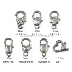 2015 Wholesale bulk top quality bronze chain and key ring lobster claw clasp