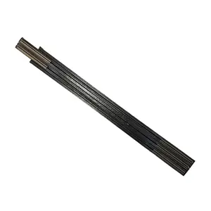 Regla medidora plegable de madera negra, 2m /1m