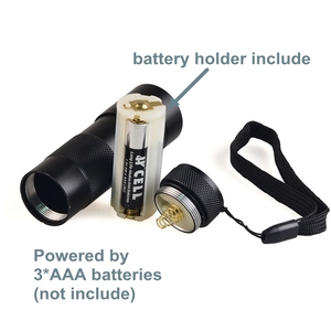 390nm-395nm UV Ultra Violet 12 UV LED Linterna Antorcha <span class=keywords><strong>de</strong></span> Luz Detector <span class=keywords><strong>de</strong></span> Orina Al Aire Libre - Product Image 5