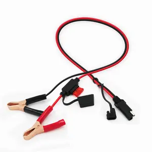 Kabel Baterai Buaya, Klip Ke SAE Konektor 16 Gauge Kabel 2 Pin Kabel Cepat Memutuskan