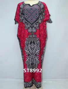 Wholesale african print kaftans plus size stone work silk dress kaftans