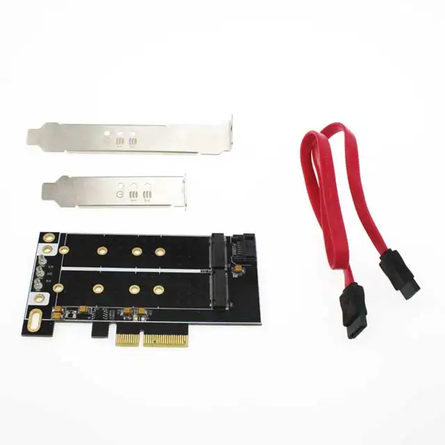 2 슬롯 어댑터 카드 M 키 M.2 NGFF SSD PCI-E X4 어댑터 B 키 M.2 NGFF SSD SATA