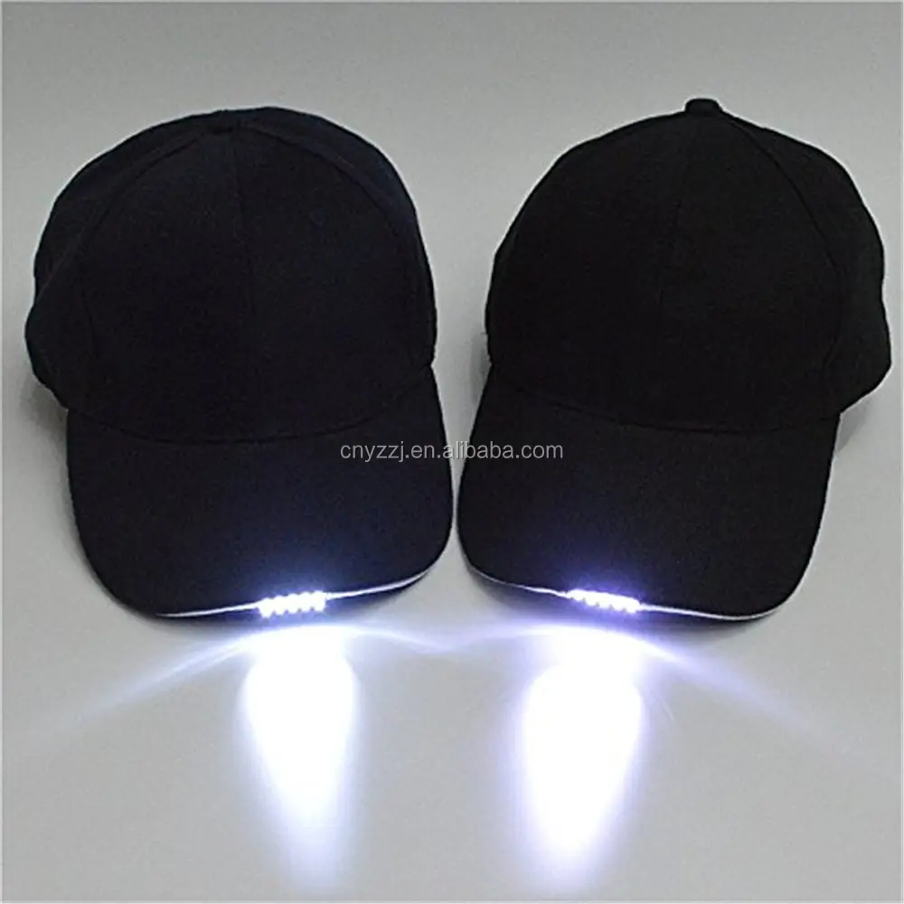 OEM Custom Cheap Hat With Led Light Ball Baseball Cap Lights In Brim