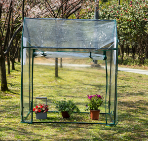 شعبية مصغرة المنبثقة حديقة الباردة دفيئة بإطار مع غطاء PVC اثنين من النوافذ - Product Image 4