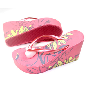 Scarpe con zeppa in pvc rosso stampa a schermo intero personalizzata pantofole con tacco alto zeppa <span class=keywords><strong>infradito</strong></span> da <span class=keywords><strong>donna</strong></span> <span class=keywords><strong>infradito</strong></span> <span class=keywords><strong>sandali</strong></span> eva moda <span class=keywords><strong>donna</strong></span> - Product Image 2