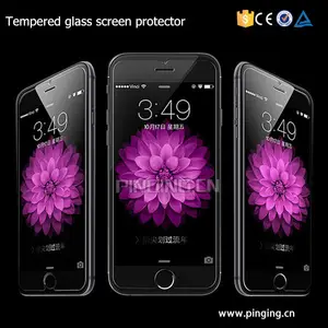 Comercio al por mayor 9 H Dureza Vidrio Templado Protector de Pantalla para iPhone 6/6 s Protector de Pantalla de Cristal