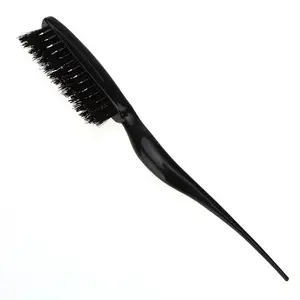 Sisir Sisir Rambut Hitam Garis Ramping, Alat Penataan Sisir Sisir Plastik Profesional Salon Pro