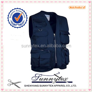 Chaleco de Trabajo <span class=keywords><strong>Safari</strong></span> para Hombre, Diseño de Pesca y Caza, Color Azul Marino, Personalizable - Product Image 2