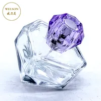 Diamond Shape Empty Glass Bottle for Perfume Use