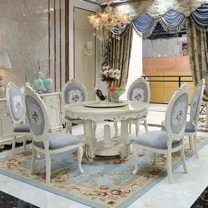 Bàn Ăn Bằng Đá Cẩm Thạch Trắng Tròn Giá Rẻ Trung Quốc - Product Image 1