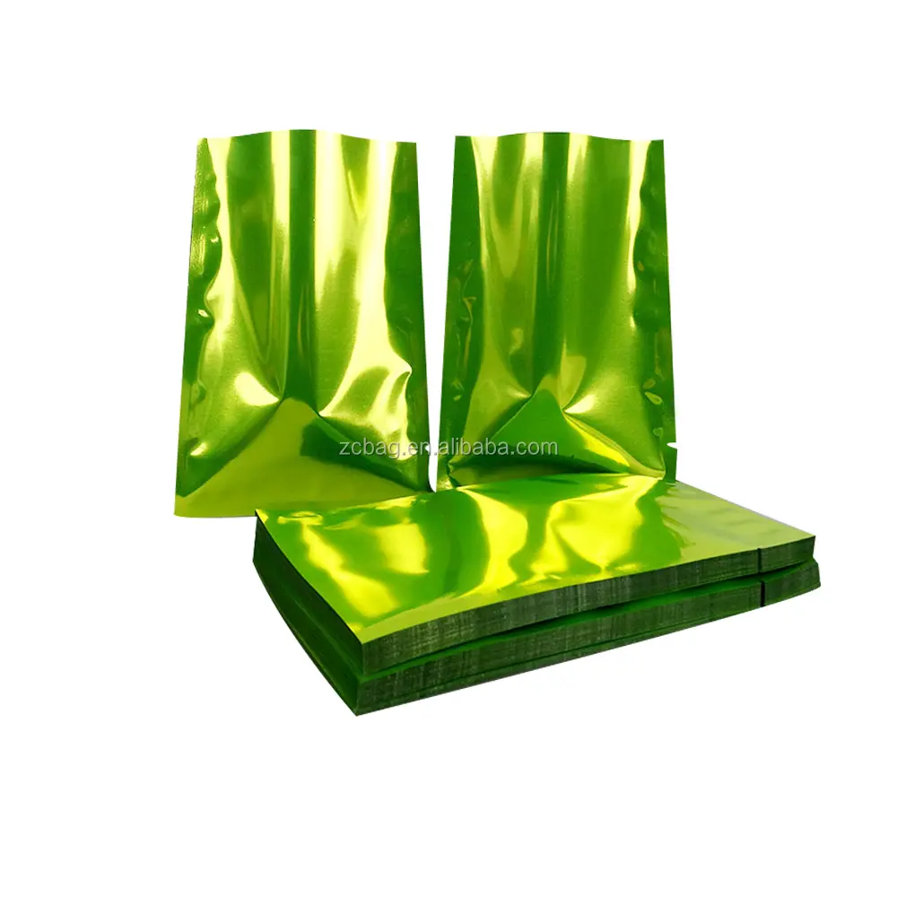4 "x 6" Brillant Vert Pré-imprimé À Usage Unique Protège-enfants Sacs Plat De Papier D'aluminium de Poche pour Les Plastiques Médicaux Emballage Sac