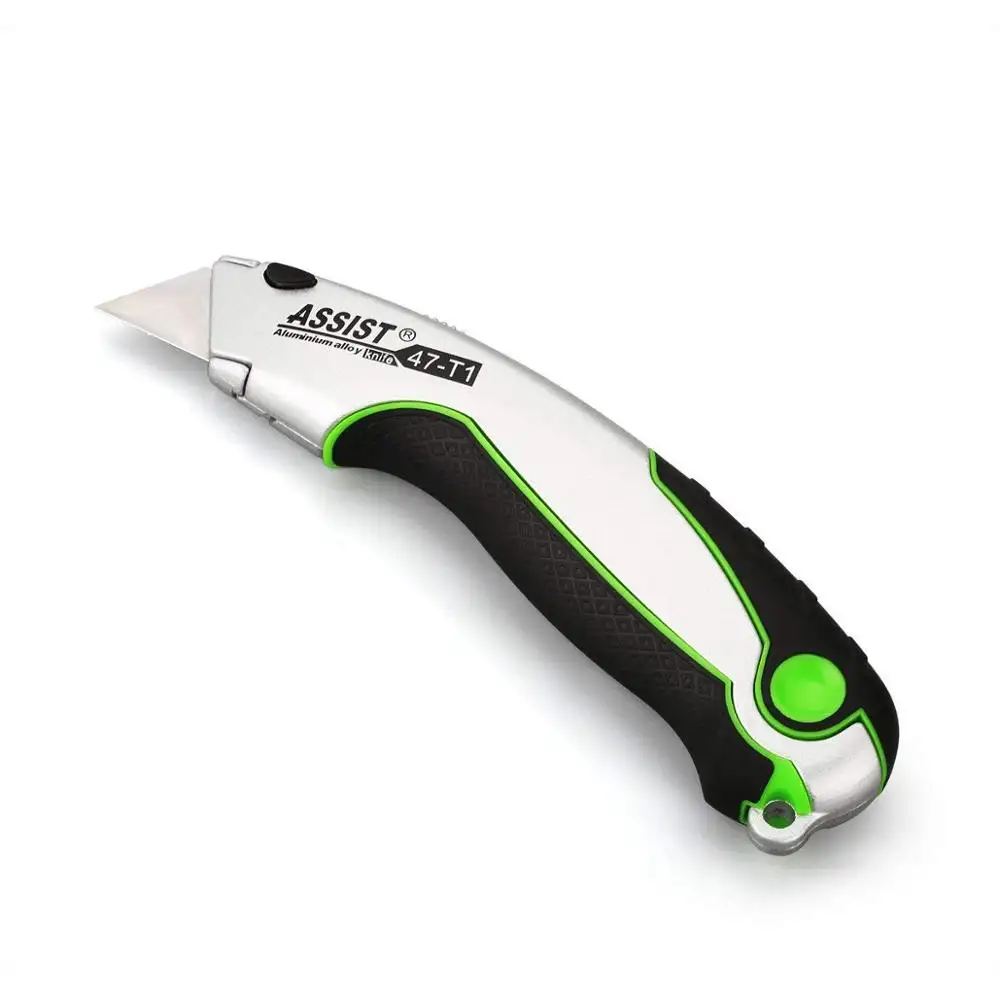 Retractable with Rubber Handle industrial safety utility knife