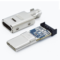 Tipo de conector USB-C macho USB 3,1 24Pin tipo c la carga rápida para PCB