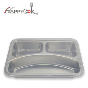 高品質ステンレスディナープレート料理セット経済的な病院食品スナック提供トレイキャンプ用MOQ 100個入り - Product Image 3