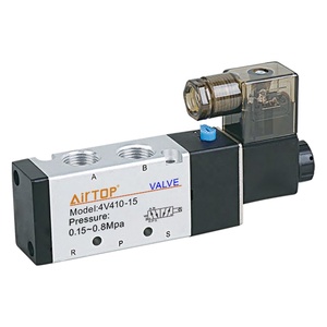 4V410 400 serisi 5 yollu 2 pozisyonlu Solenoid valf DC24V DC110V pnömatik valf