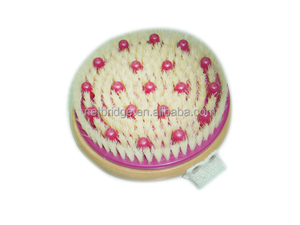 Spa <b>shower</b> wood scrub body massage, boar bristle <b>brush</b> - Product Image 1