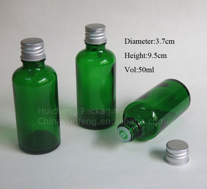 ingrosso 50 ml tappo a vite rotondo verde bottiglia di vetro per <span class=keywords><strong>olio</strong></span> essenial - Product Image 1