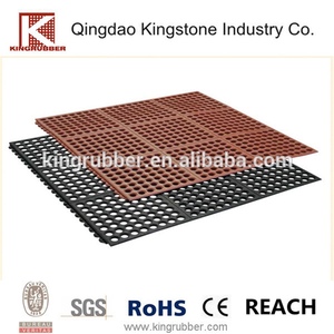 Heavy Duty noir 36 x 36 polegada verrouillage <span class=keywords><strong>Restaurant</strong></span> / Bar Anti - Fatigue tapis de sol en caoutchouc - Product Image 6