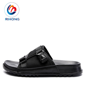 Pantoufles de chambre pour hommes, couleur unie, noir, eva, styliste, bon marché, vente en gros - Product Image 4