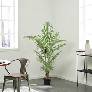 145cm Decoración de interiores Planta verde Bonsai Palmera artificial Árbol de goma - Product Image 1