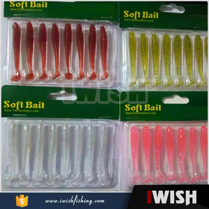 Bourré d'action Appât Jaune Rouge Rose Blanc Doux Queue <span class=keywords><strong>Natation</strong></span> Ver Leurre De Pêche - Product Image 1