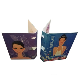 Fancy Printing Custom Design Logo Perfume Sample Paper Cards
