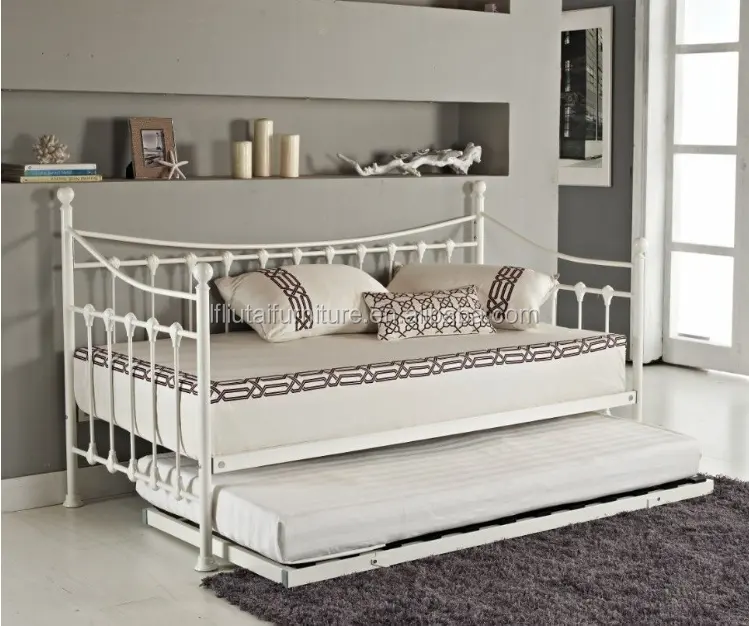 Sofá cama individual de Metal, 3 pies, estilo británico