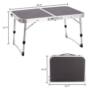 Alumínio pequena mesa dobrável portátil leve ao ar livre para Camping BBQ, mesa Party Picnic - Product Image 1