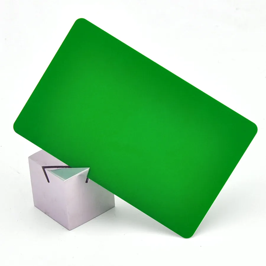 Green printable 13.56Mhz non-contact FM S50 PVC blank chip card