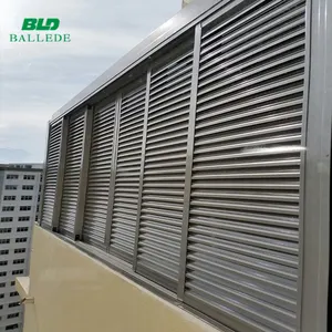 Thương Mại Kiến Trúc Nhôm Aerofoil Louver Cửa Sổ Trượt