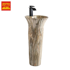 Articles sanitaires en céramique <span class=keywords><strong>de</strong></span> luxe hôtel lavabo <span class=keywords><strong>salle</strong></span> <span class=keywords><strong>de</strong></span> <span class=keywords><strong>bain</strong></span> lavabo sur colonne - Product Image 1