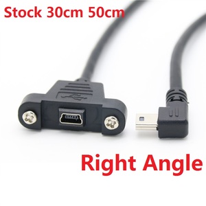 <span class=keywords><strong>Cavo</strong></span> <span class=keywords><strong>USB</strong></span> 2.0 Mini B Maschio a Mini B <span class=keywords><strong>Femmina</strong></span> con Viti, Montaggio a Pannello, 30 cm, Nero - Product Image 4