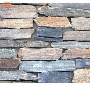 Natural Mixed Color Quartzite Ledge Wall Stone Veneer - Product Image 1