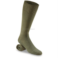 Chaussettes personnalisées de qualité supérieure pour hommes, style militaire, kaki, épaisses, pour le bureau, vert armée