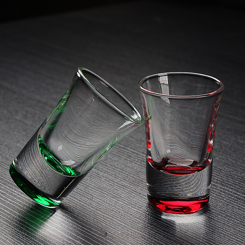 Colorful  thick bottom Strong Vodka shot glass