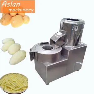 potato peeling and cutting all in one machine / potato cutter machine / potato chips cutting machine